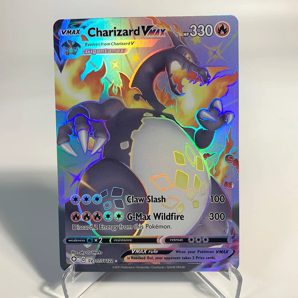 Charizard Pokemon Cards Shining Charizard Holographic Charizard Ex GX VMX Hobbies Rare Collection Battle Cards Toys Gifts