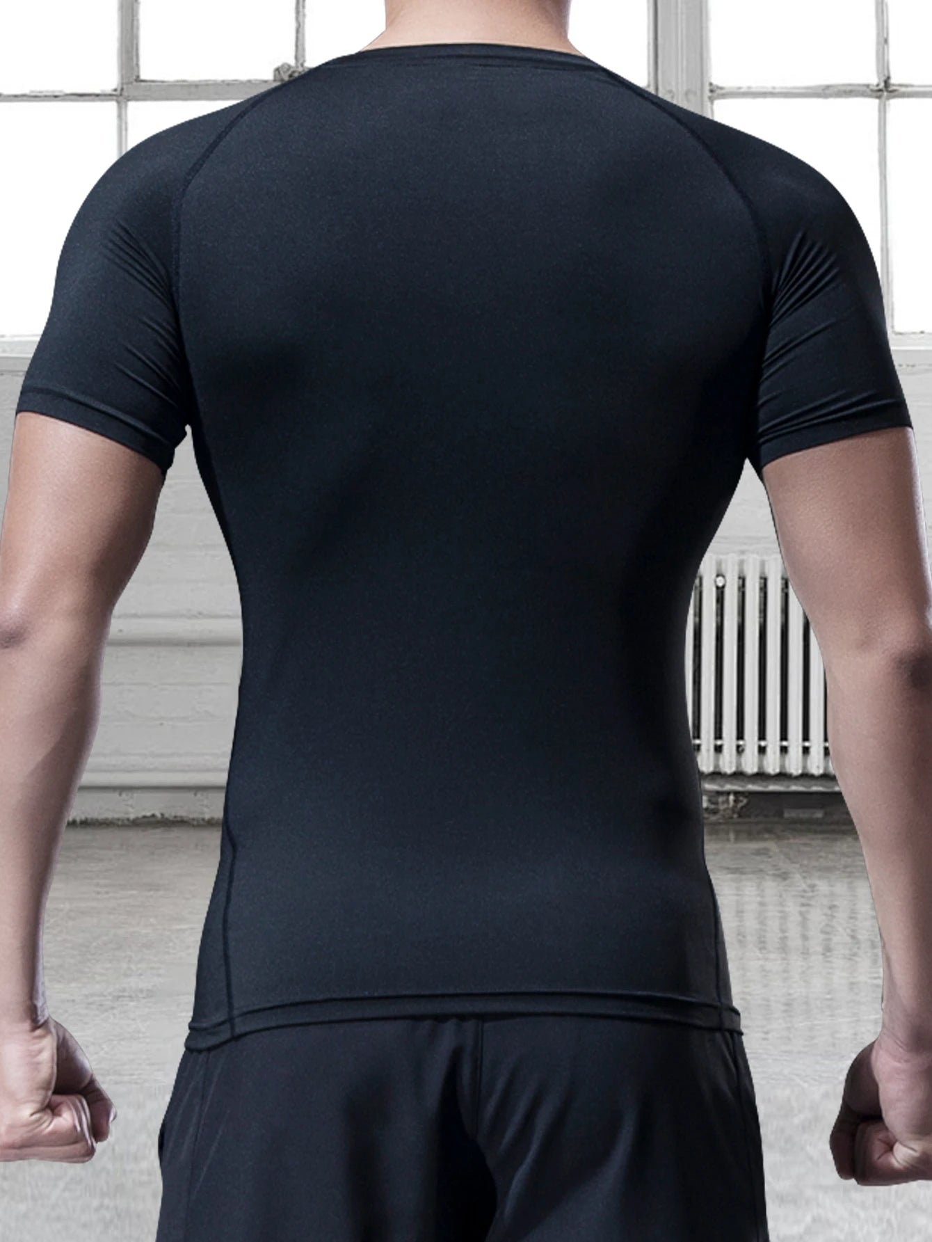 Men's Gym Training T Shirt, Outdoor, Jogging, Running Sportswear, Tight, Stretchy, Breathable Compression Top, Summer