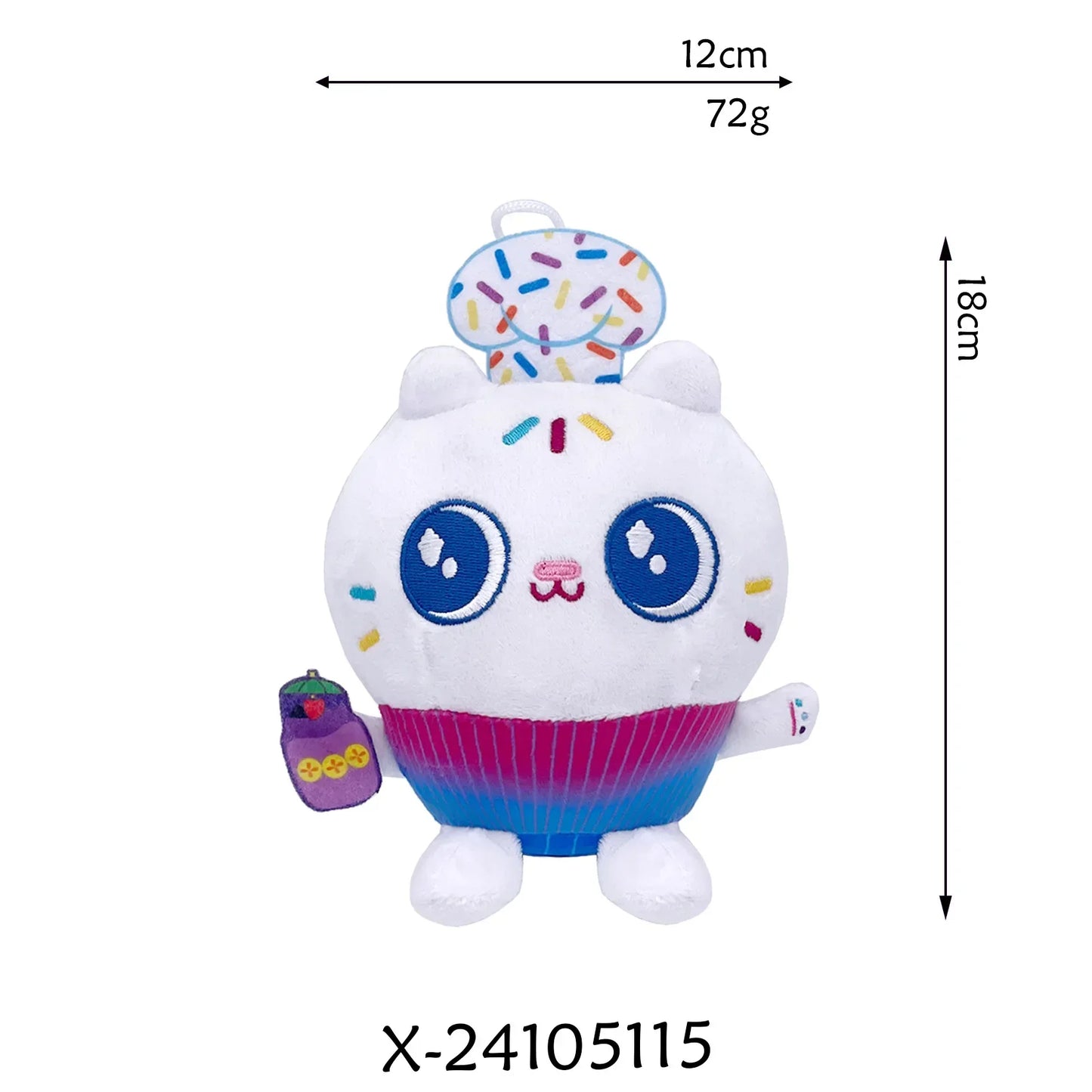 20-30cm Gabby's Doll House Plush Toy Backpack Cat Cake Cat Mermaid Stuffed Animals Plushie Dolls for Kids Gift