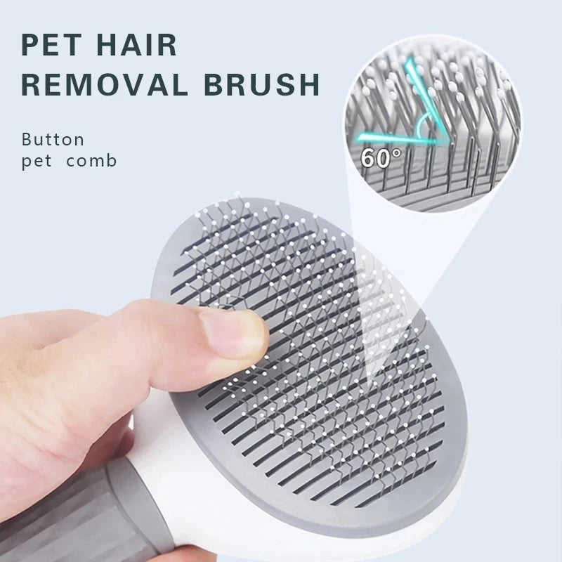 Pet Comb Dog Brush Stainless Steel Needle Comb Dog Cat Hair Removal Floating Hair Cleaning Grooming Tool Dogs Accessories