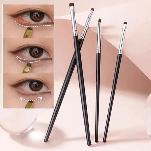 1/4Pcs Flat Eyes Makeup Brushes Professional Angled Eyebrow Eyeliner Contour Brush Concealer Eyeshadow Make Up Cosmetics Tools