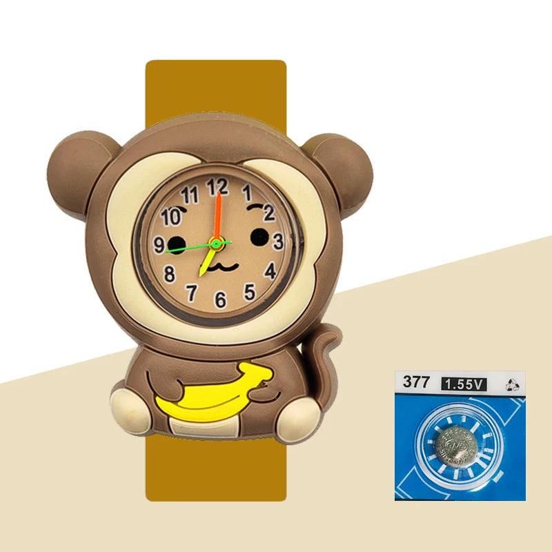 Baby Birthday Gift Children Toys Watches Cartoon Animal Dial Bracelet Kids Watches for Boy Girl 2-15 Years Old Child Clock