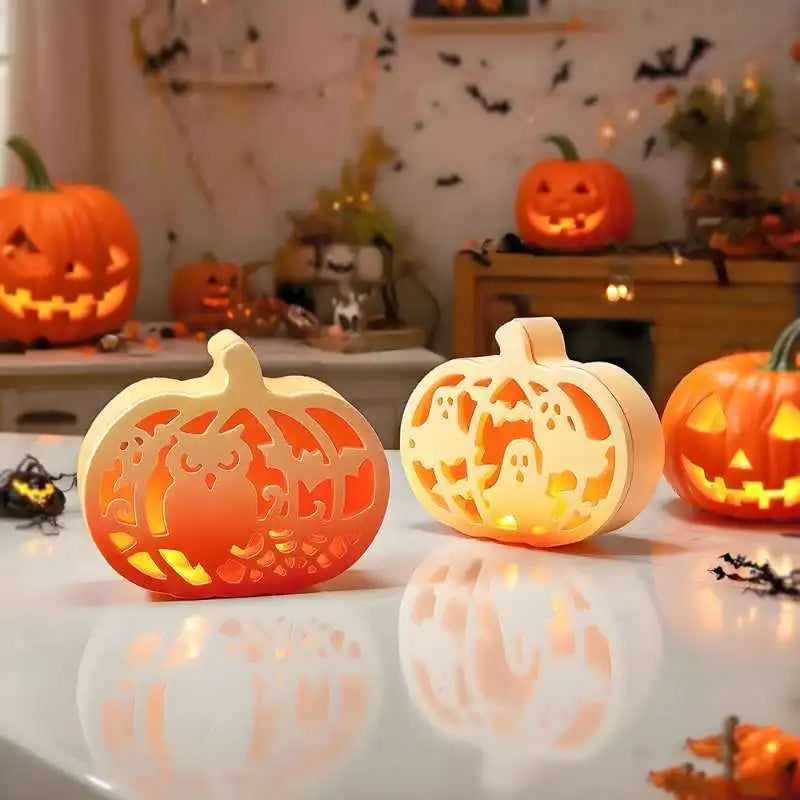 Halloween Pumpkin Silicone Mold DIY Cut-Out Deco Tea Light Holder Resin Plaster Candle Lantern Craft Jack O'Lantern Display