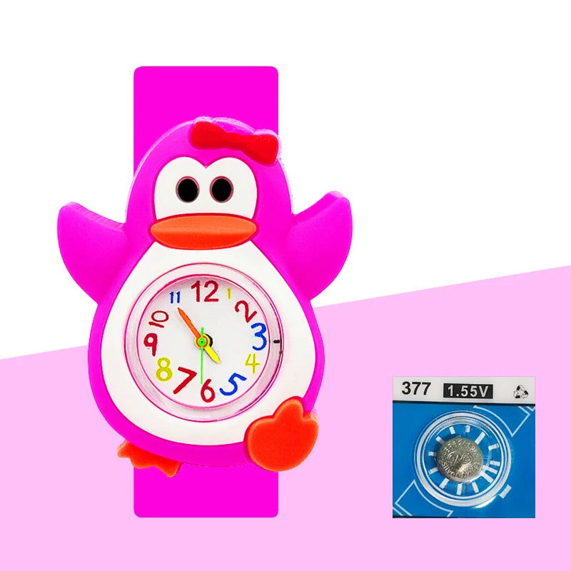 Baby Birthday Gift Children Toys Watches Cartoon Animal Dial Bracelet Kids Watches for Boy Girl 2-15 Years Old Child Clock