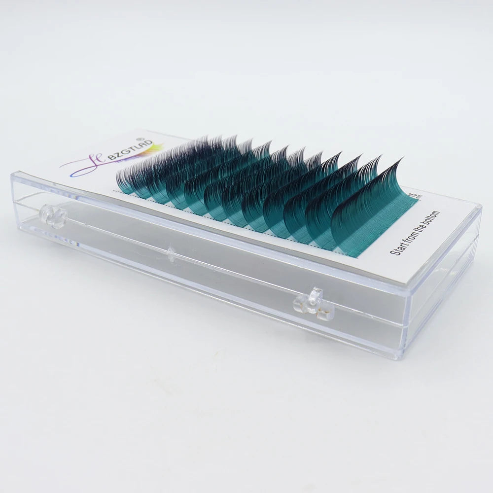 HBZGTLAD Mix Color Eyelashes Make up High Quality Soft Natural Synthetic Mink Rainbow Eyelash Extension Supplies 8-15MM Mix